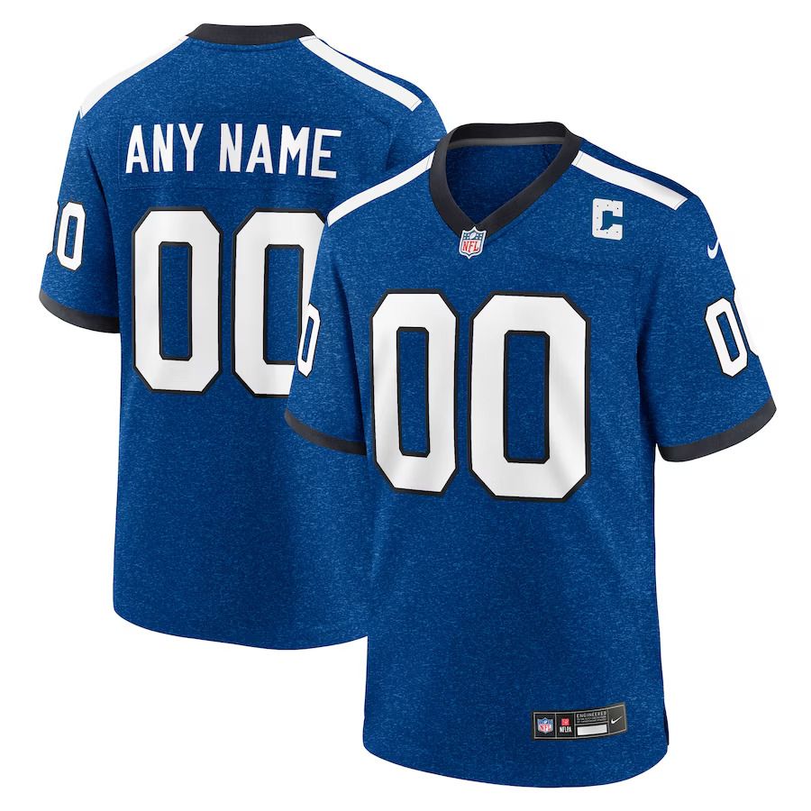 Men Indianapolis Colts Nike Blue Indiana Nights Alternate Custom Game NFL Jersey->customized nfl jersey->Custom Jersey